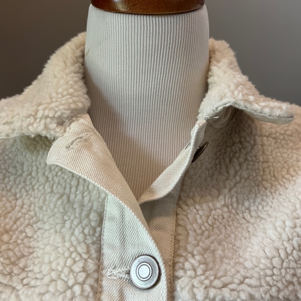 Teddy Jean Jacket Ivory Medium